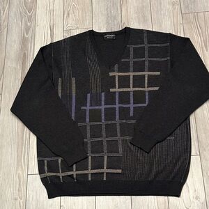 Gionfriddo Mens Merino Wool Blend Scoop Neck Pullover Sweater L Made In Italy